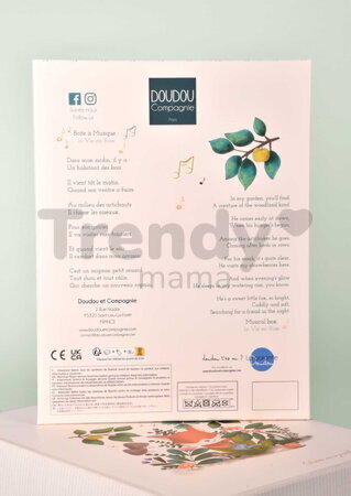 Plyšová líška na maznanie Romarin the Fox In my Garden Doudou et Compagnie v darčekovom balení 27 cm od 0 mes DC4327