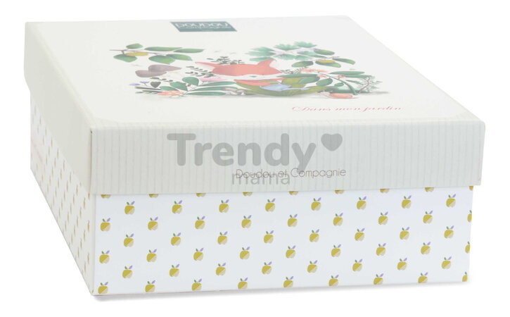 Plyšová líška s handričkou na maznanie Romarin the Fox In my Garden Pantin with a Comforter Doudou et Compagnie v darčekovom balení 28 cm od 0 mes DC4