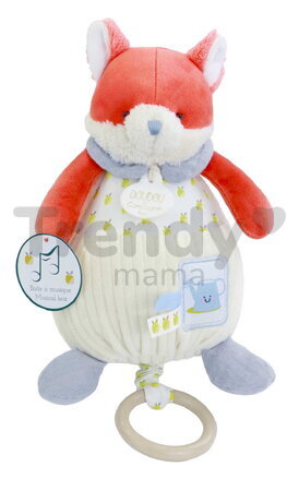 Plyšová líška s melódiou Romarin the Fox In my Garden Music Box Doudou et Compagnie v darčekovom balení 20 cm od 0 mes DC4329