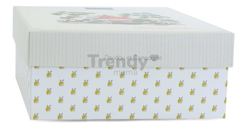 Plyšová líška s melódiou Romarin the Fox In my Garden Music Box Doudou et Compagnie v darčekovom balení 20 cm od 0 mes DC4329