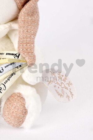 Plyšový medvedík s klipom na cumlík Doudou 25 Years Dummy Holder Pink Doudou et Compagnie narodeninová edícia ružový 20 cm od 0 mes