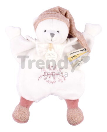 Plyšový medvedík na maznanie Doudou 25 Years Doudou Cape Pink Doudou et Compagnie v darčekovom balení ružový 25 cm od 0 mes