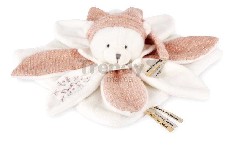 Plyšový medvedík na maznanie Doudou 25 Years Doudou Collector Pink Doudou et Compagnie v darčekovom balení ružový 25 cm od 0 mes