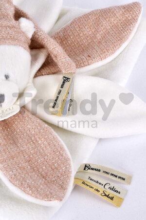 Plyšový medvedík na maznanie Doudou 25 Years Doudou Collector Pink Doudou et Compagnie v darčekovom balení ružový 25 cm od 0 mes