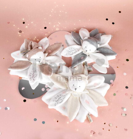 Plyšový medvedík na maznanie Doudou 25 Years Doudou Collector Pink Doudou et Compagnie v darčekovom balení ružový 25 cm od 0 mes