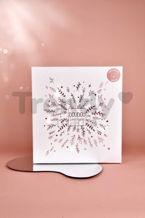 Plyšový medvedík na maznanie Doudou 25 Years Doudou Collector Pink Doudou et Compagnie v darčekovom balení ružový 25 cm od 0 mes