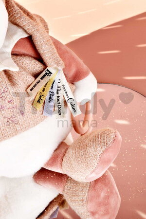 Plyšový medvedík Doudou 25 Years Activity Puppet Pink Doudou et Compagnie narodeninová edícia ružový 30 cm od 0 mes