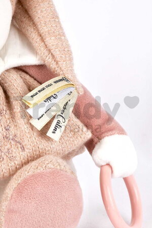 Plyšový medvedík Doudou 25 Years Activity Puppet Pink Doudou et Compagnie narodeninová edícia ružový 30 cm od 0 mes