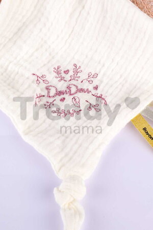 Plyšový medvedík s handričkou na maznanie Doudou 25 Years Puppet with Handkerchief Pink Doudou et Compagnie v darčekovom balení ružový 30 cm od 0 mes