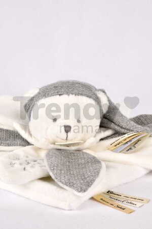 Plyšový medvedík na maznanie Doudou 25 Years Doudou Collector Grey Doudou et Compagnie v darčekovom balení sivý 25 cm od 0 mes