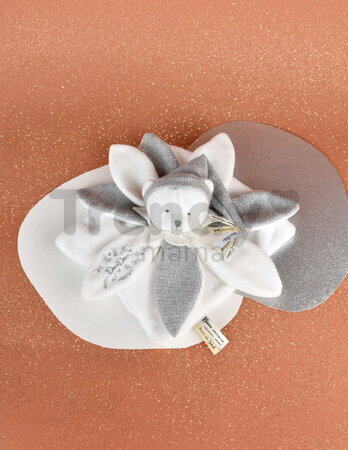 Plyšový medvedík na maznanie Doudou 25 Years Doudou Collector Grey Doudou et Compagnie v darčekovom balení sivý 25 cm od 0 mes