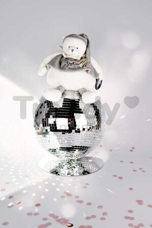 Plyšový medvedík Doudou 25 Years Activity Puppet Grey Doudou et Compagnie narodeninová edícia sivý 30 cm od 0 mes