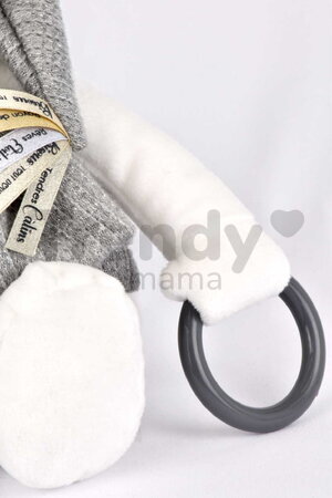 Plyšový medvedík Doudou 25 Years Activity Puppet Grey Doudou et Compagnie narodeninová edícia sivý 30 cm od 0 mes