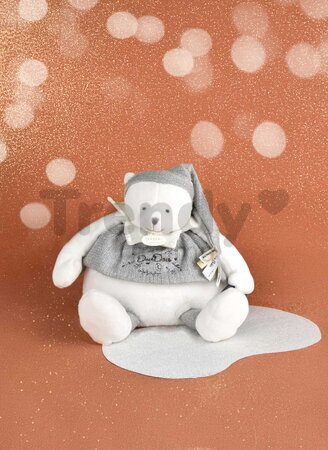 Plyšový medvedík Doudou 25 Years Activity Puppet Grey Doudou et Compagnie narodeninová edícia sivý 30 cm od 0 mes