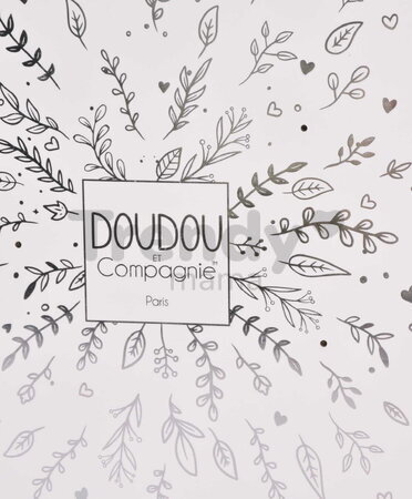 Plyšový medvedík Doudou 25 Years Activity Puppet White Doudou et Compagnie narodeninová edícia biely 30 cm od 0 mes