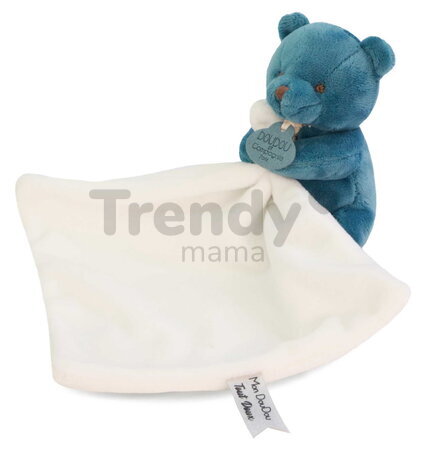 Plüss mackó kendővel dédelgetéshez My Little Bear Doudou et Compagnie ajándékcsomagolásban több színben 10 cm 0 hó-tól