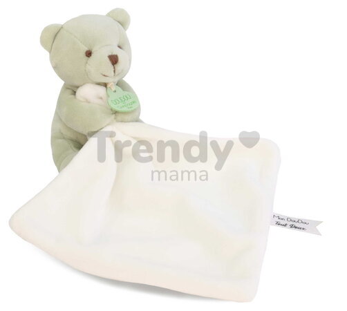 Plüss mackó kendővel dédelgetéshez My Little Bear Doudou et Compagnie ajándékcsomagolásban több színben 10 cm 0 hó-tól
