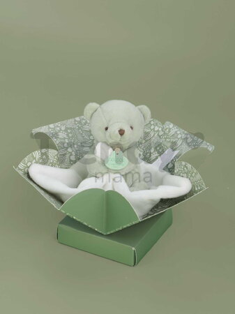 Plüss mackó kendővel dédelgetéshez My Little Bear Doudou et Compagnie ajándékcsomagolásban több színben 10 cm 0 hó-tól
