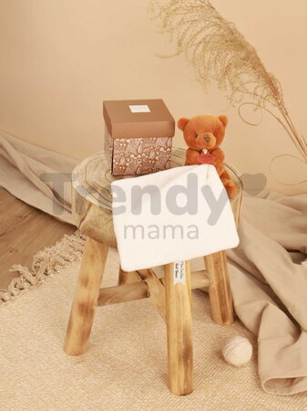 Plüss mackó kendővel dédelgetéshez My Little Bear Doudou et Compagnie ajándékcsomagolásban több színben 10 cm 0 hó-tól