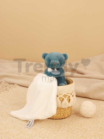 Plüss mackó kendővel dédelgetéshez My Little Bear Doudou et Compagnie ajándékcsomagolásban több színben 10 cm 0 hó-tól