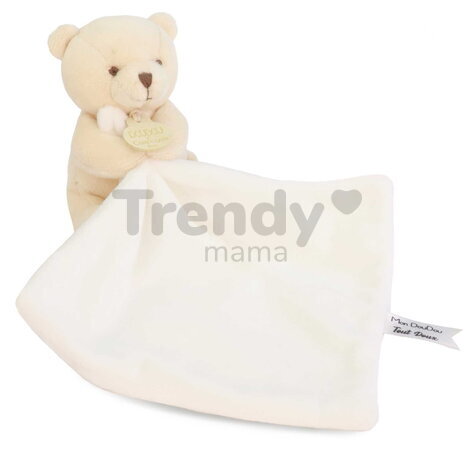 Plüss mackó kendővel dédelgetéshez My Little Bear Doudou et Compagnie ajándékcsomagolásban több színben 10 cm 0 hó-tól