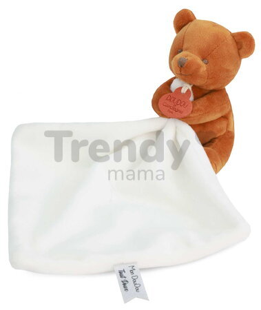 Plüss mackó kendővel dédelgetéshez My Little Bear Doudou et Compagnie ajándékcsomagolásban több színben 10 cm 0 hó-tól