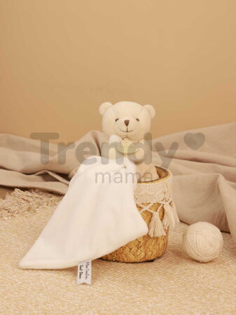 Plüss mackó kendővel dédelgetéshez My Little Bear Doudou et Compagnie ajándékcsomagolásban több színben 10 cm 0 hó-tól