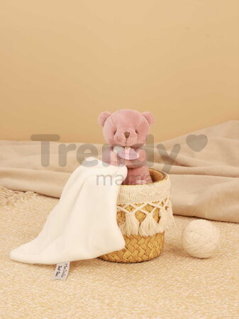 Plüss mackó kendővel dédelgetéshez My Little Bear Doudou et Compagnie ajándékcsomagolásban több színben 10 cm 0 hó-tól