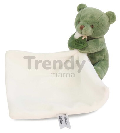 Plüss mackó kendővel dédelgetéshez My Little Bear Doudou et Compagnie ajándékcsomagolásban több színben 10 cm 0 hó-tól