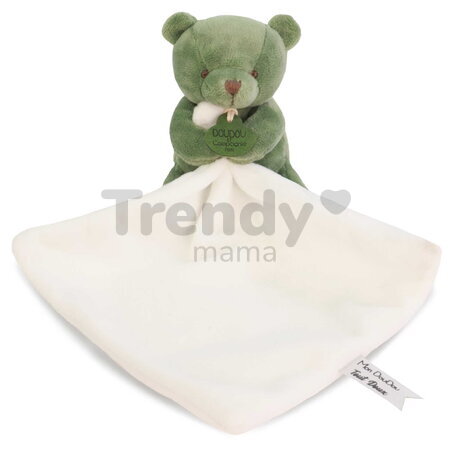 Plüss mackó kendővel dédelgetéshez My Little Bear Doudou et Compagnie ajándékcsomagolásban több színben 10 cm 0 hó-tól