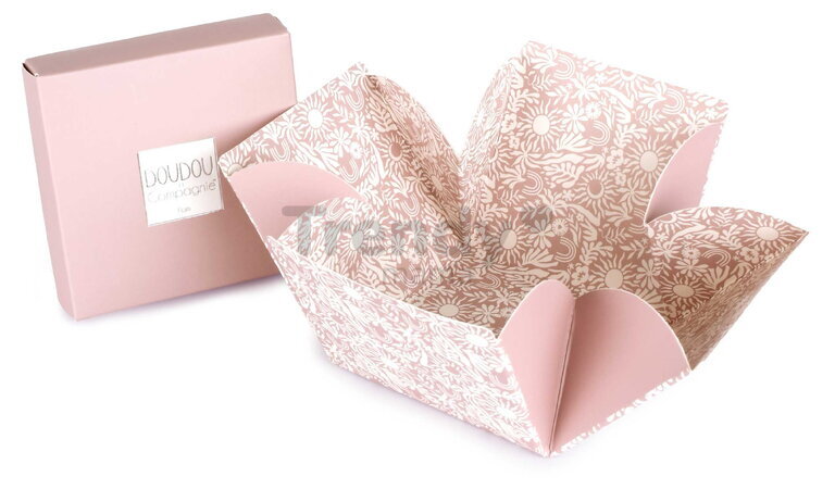 Plüss mackó kendővel dédelgetéshez My Little Bear Doudou et Compagnie ajándékcsomagolásban több színben 10 cm 0 hó-tól
