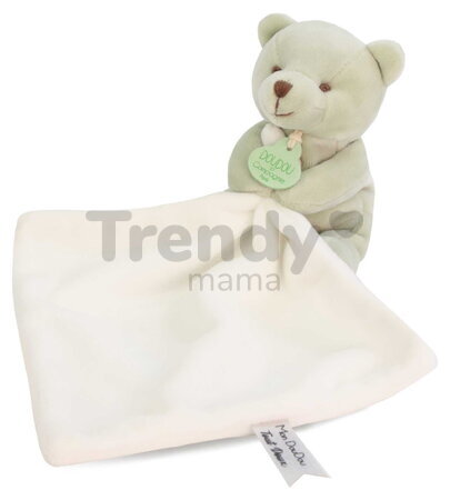 Plüss mackó kendővel dédelgetéshez My Little Bear Doudou et Compagnie ajándékcsomagolásban több színben 10 cm 0 hó-tól