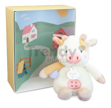 Plyšové zvieratko so zvukom The Farm Doudou with Sound Box Doudou et Compagnie v darčekovom balení rôzne druhy 17 cm od 0 mes DC4358
