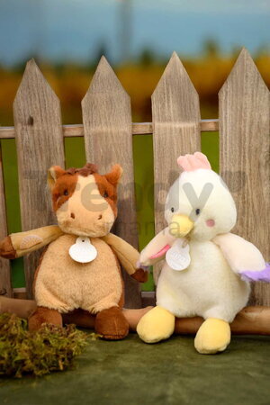 Plyšové zvieratko so zvukom The Farm Doudou with Sound Box Doudou et Compagnie v darčekovom balení rôzne druhy 17 cm od 0 mes DC4358