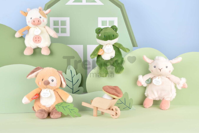 Plyšové zvieratko so zvukom The Farm Doudou with Sound Box Doudou et Compagnie v darčekovom balení rôzne druhy 17 cm od 0 mes DC4358