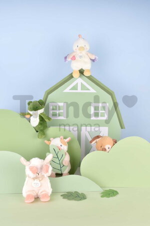 Plyšové zvieratko so zvukom The Farm Doudou with Sound Box Doudou et Compagnie v darčekovom balení rôzne druhy 17 cm od 0 mes DC4358