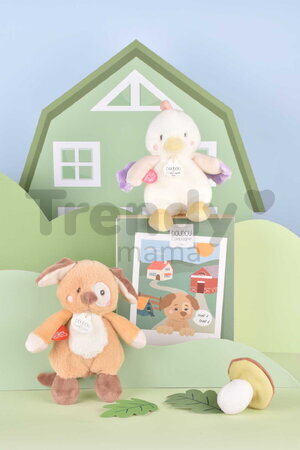 Plyšové zvieratko so zvukom The Farm Doudou with Sound Box Doudou et Compagnie v darčekovom balení rôzne druhy 17 cm od 0 mes DC4358