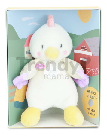 Plyšové zvieratko so zvukom The Farm Doudou with Sound Box Doudou et Compagnie v darčekovom balení rôzne druhy 17 cm od 0 mes DC4358