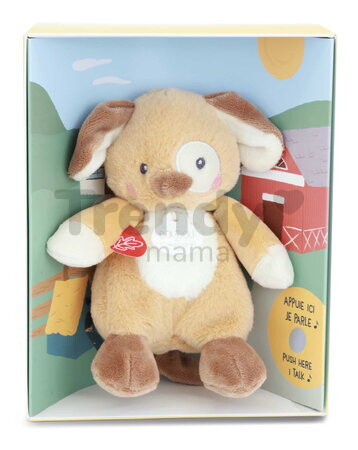 Plyšové zvieratko so zvukom The Farm Doudou with Sound Box Doudou et Compagnie v darčekovom balení rôzne druhy 17 cm od 0 mes DC4358
