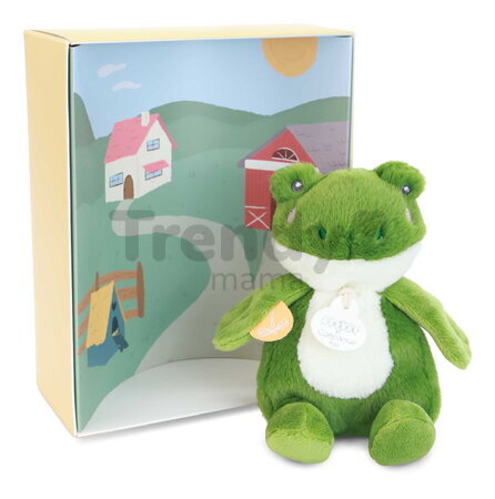 Plyšové zvieratko so zvukom The Farm Doudou with Sound Box Doudou et Compagnie v darčekovom balení rôzne druhy 17 cm od 0 mes DC4358