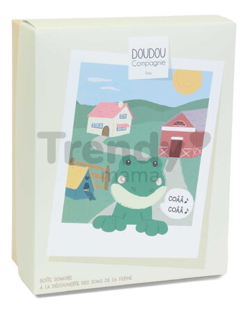 Plyšové zvieratko so zvukom The Farm Doudou with Sound Box Doudou et Compagnie v darčekovom balení rôzne druhy 17 cm od 0 mes DC4358