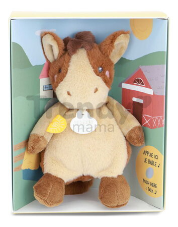Plyšové zvieratko so zvukom The Farm Doudou with Sound Box Doudou et Compagnie v darčekovom balení rôzne druhy 17 cm od 0 mes DC4358