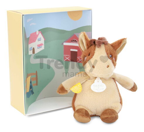Plyšové zvieratko so zvukom The Farm Doudou with Sound Box Doudou et Compagnie v darčekovom balení rôzne druhy 17 cm od 0 mes DC4358