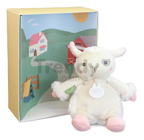 Plyšové zvieratko so zvukom The Farm Doudou with Sound Box Doudou et Compagnie v darčekovom balení rôzne druhy 17 cm od 0 mes DC4358