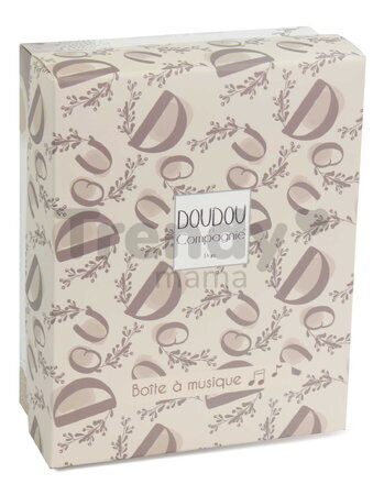Plyšový zajačik s melódiou Lapin Doudou Music Box Beige Doudou et Compagnie v darčekovom balení béžový 20 cm od 0 mes