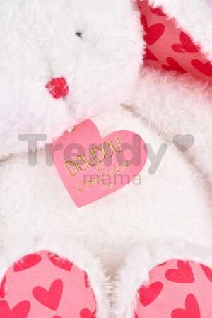 Plyšový zajačik Bunny Je T'aime Doudou et Compagnie v darčekovej taške biely 25 cm od 0 mes DC4372