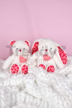 Plyšový medvedík Bear Je T'aime Doudou et Compagnie v darčekovej taške biely 25 cm od 0 mes DC4373