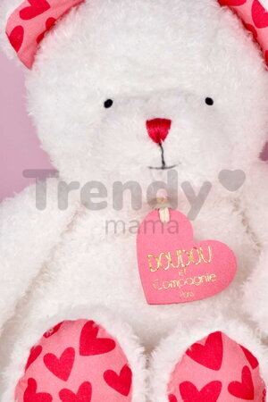Plyšový medvedík Bear Je T'aime Doudou et Compagnie v darčekovej taške biely 25 cm od 0 mes DC4373