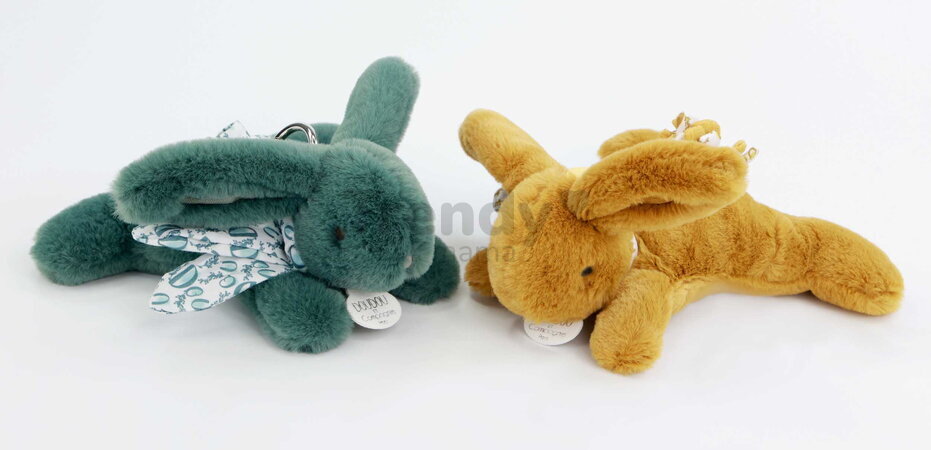 Plyšový zajačik prívesok na kľúče Keyring Bag Charm Doudou et Compagnie viac farieb od 24 mes DC4374