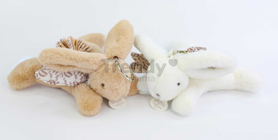 Plyšový zajačik prívesok na kľúče Keyring Bag Charm Doudou et Compagnie viac farieb od 24 mes DC4374